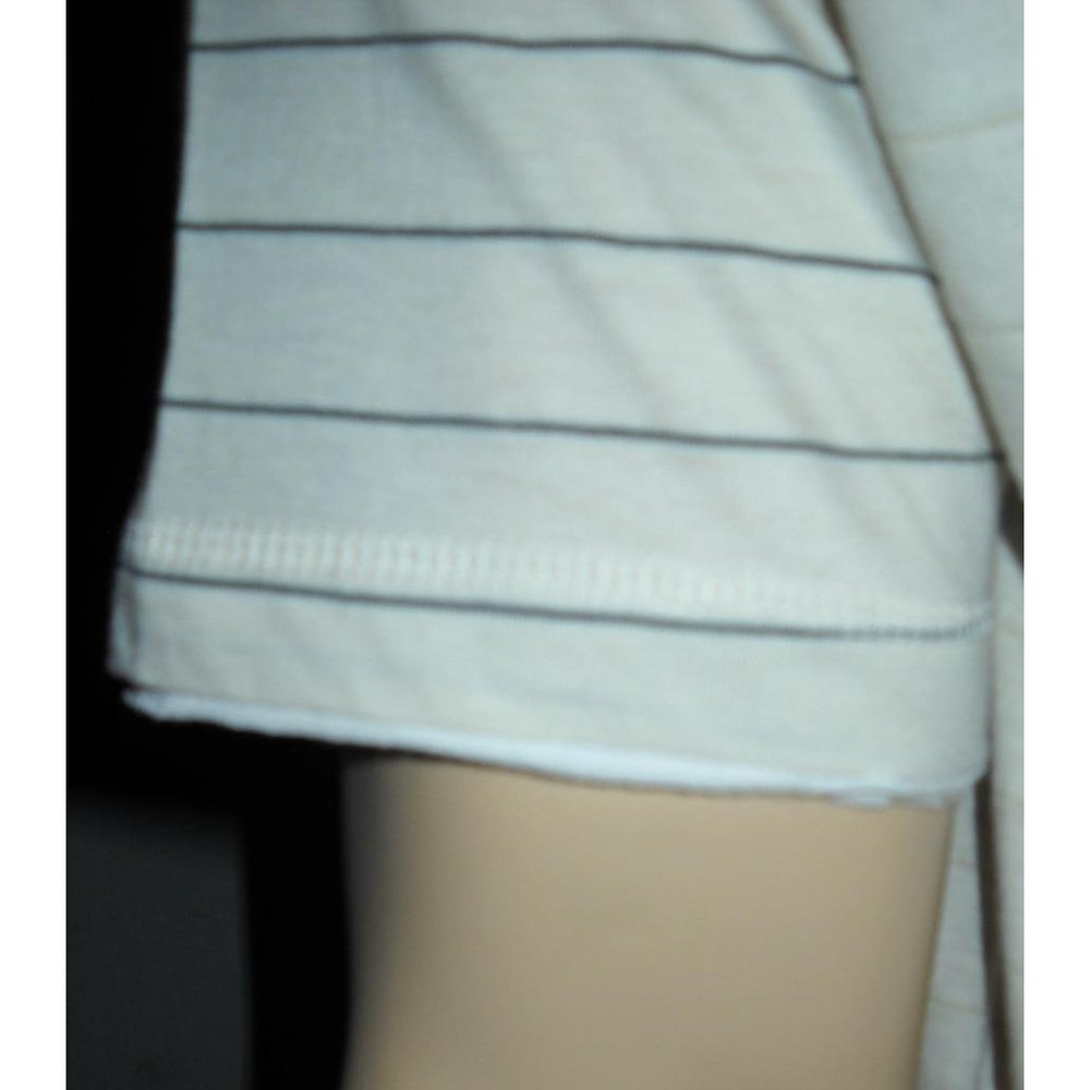 POINT ZERO T Shirt NOS Large Skater Skateboarding Cream Beige V Neck Cotton - Picture 3 of 3